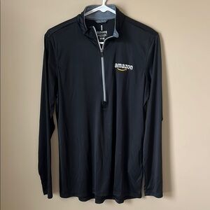 Black Amazon branded quarter zip.